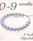 NewBorn Baby Girl Elegant Bracelet with Lavender Pearls