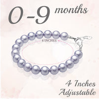 NewBorn Baby Girl Elegant Bracelet with Lavender Pearls