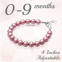 NewBorn Baby Girl Elegant Bracelet with Rose Pearls