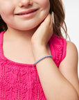 Lavender Pearl Baby Bracelet, Sterling Silver Gift for Girls