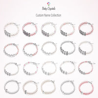 Custom Initial Letter Name Bracelet - Personalized Bracelets for Girls Baby to Mommy