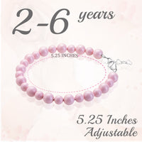 Girls Pastel Rose Pearl Bracelet