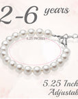 Toddler White Pearl Girl Bracelet
