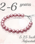 Little Girl Toddler Elegant Bracelet with Rose Pearls