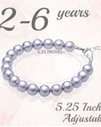 Little Girl Toddler Elegant Bracelet with Lavender Pearls