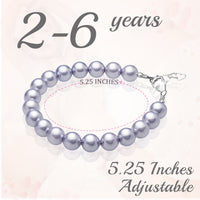 Little Girl Toddler Elegant Bracelet with Lavender Pearls