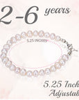 White Toddler Pearl Bracelet Sterling Silver Baby Jewelry