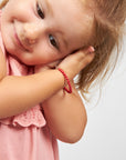 Red Coral Pearl Baby Bracelet, Sterling Silver Protection Gift