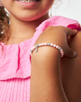 Little Girl Toddler Sterling Silver Heart charm Bracelet