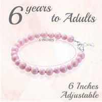 Girls Pastel Rose Pearl Bracelet