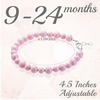 Girls Pastel Rose Pearl Bracelet