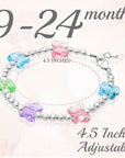8 MM Multicolor Crystals Butterfly Bracelet for girls