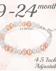 Baby Pearl Bracelet White Pink Mix Sterling Silver