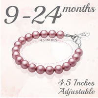Sterling Silver Bracelet for girls with Rose Pearls