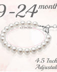 Infant Baby Girl Elegant Bracelet with White Pearls