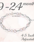 Freshwater Cultured Pearl Bracelet for Baby girls Jewelry. Birthday Gifts,