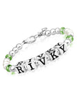 Baby Crystals Birthstone Bracelet Personalized Name Pearl Bracelet for girls