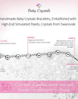 Baby Crystals Birthstone Bracelet Personalized Name Pearl Bracelet for girls