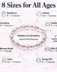 White Pearl February Amethyst Birthstone Bracelet Baby Girl Gift Jewelry Toddler