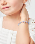 Teen Girl Baptism & Christening Sterling silver Cross Charm Bracelet Lavender Pearl