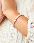 Infant Baby Pink Sterling Silver Cross Bracelet Crimps Baptism