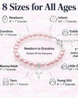 Pink Pearl Communion Bracelet, Girls Sterling Silver Cross Charm