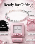 White Pearl Charm Bracelet, Silver Beads & Sterling Silver Box Cross