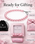 Pink Pearl Baby Charm Bracelet, Sterling Silver Baptism Cross