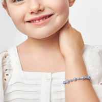 Teen Girl Bracelets with Lavender Pearls & Clear Crystals