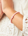 Pink Pearl Baby Bracelet, Sterling Silver Keepsake for Girls