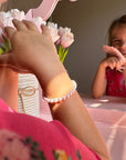 Little Girl Toddler Elegant Bracelet with Pink Pearls
