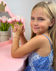 Toddler Girl Rose White Pearl Bracelet