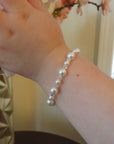Lavender Pearl Baby Bracelet, Sterling Silver Crystal Jewelry