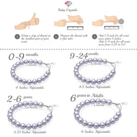 Sterling Silver Elegant Bracelet for Girls with Lavender Pearls