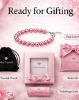 Powder Rose Pearl Infant Bracelet, Sterling Silver Keepsake