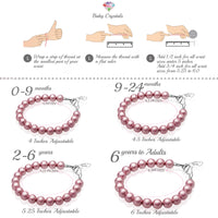 Sterling Silver Bracelet for girls with Rose Pearls