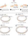 Sterling Silver White Pearl Bracelet for Girls