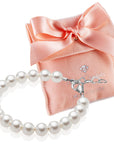 Sterling Silver White Pearl Bracelet for Girls