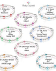Personalized Birthstone Jewelry Pearl Bracelet for Girls with Birthstone Crystals
