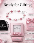 White & Rose Pearl Baby Bracelet, Sterling Silver Crystal Gift