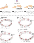 Sterling Silver Bracelet for Girls with Pink & White Pearls & Clear Crystals