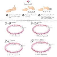 Girls Pastel Rose Pearl Bracelet