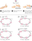 8 MM Pink Crystals Butterfly Bracelet for girls