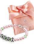 Sterling Silver Personalized Birthstone Name Charm Bracelet