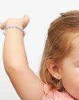 Lavender Pearl Baby Bracelet, Sterling Silver Crystal Jewelry