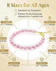 Infant Baby Girl Pastel Rose Pearl Bracelet