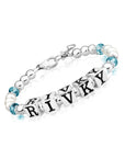Baby Crystals Birthstone Bracelet Personalized Name Pearl Bracelet for girls