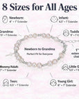 Sterling Silver Freshwater Cultured White Pearl Bracelet with Silver Beads & Cross