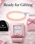 Freshwater Cultured Peach Pearl Baby Bracelet, Sterling Silver Gift