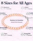 Freshwater Cultured Peach Pearl Baby Bracelet, Sterling Silver Gift